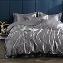 Conjunto de Roupas de Cama de Cetim - 4 unidades