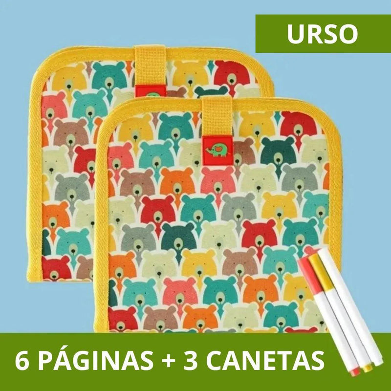 Livro de Desenho Infantil - Reutilizável