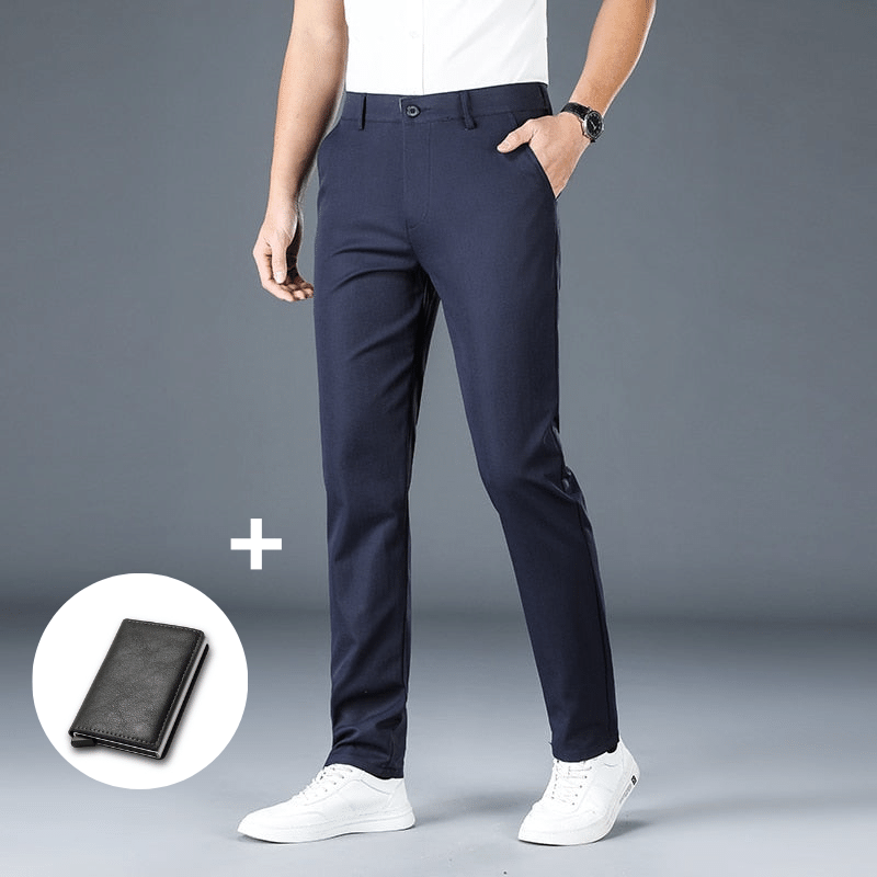 Belt Formal Cala Social Cintura Alta Masculina Calças De Fato De