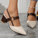 Sapato Scarpin Feminino Salto Bloco