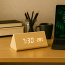 Relógio Digital de Mesa Despertador LED Triangular