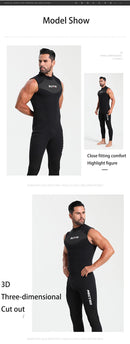 Roupa de Mergulho WetSuit Sem Manga Masculina