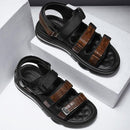 Sandália em Couro Nobre com Amortecedor Traseiro