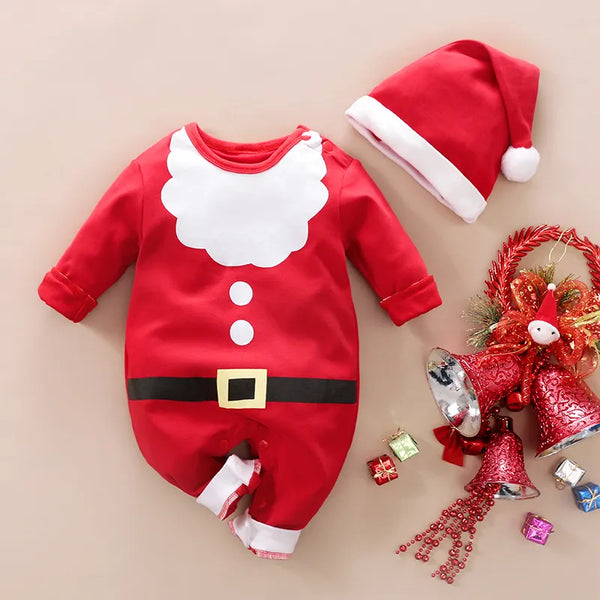 Roupa Papai Noel Bebê 03-18m