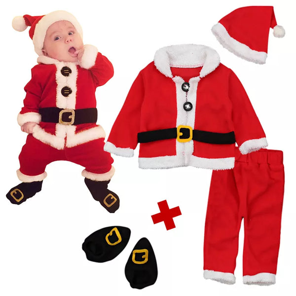 Roupa Papai Noel Bebê 03-24m