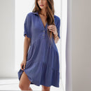 [COMPRE 1 E LEVE 2] Vestido Gola Polo Ischia em Linho de Algodão