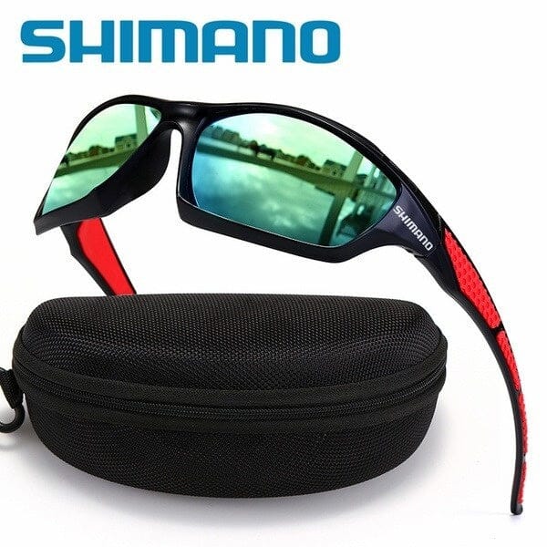 Óculos de Sol Polarizados - SHIMANO + Brinde: 15 Iscas de Pesca