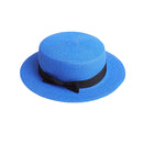 Chapéu de Palha Feminino Paris azul bebê