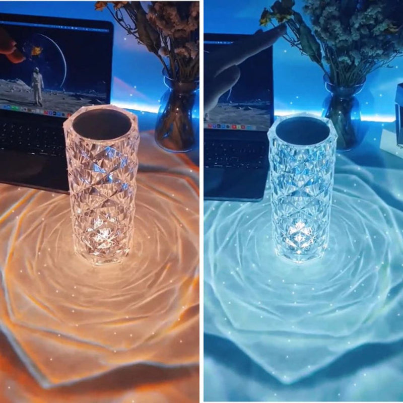 Abajur cristal Com 16 Cores Sensível ao Toque