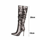 Bota Metalizada Cano Médio