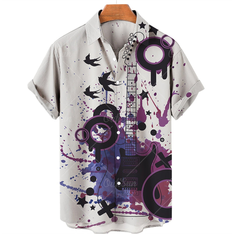 Camisa Manga Curta Masculina Estampada