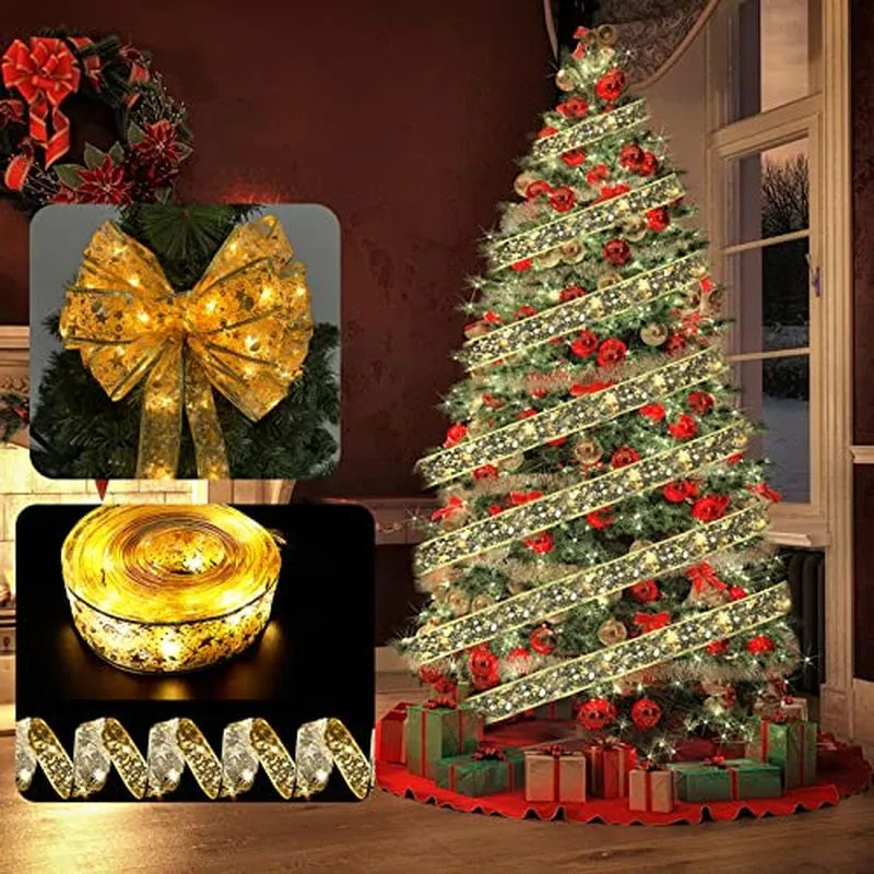 Fita Decorativa Natalina para Árvore de Natal com Iluminação