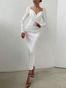 Vestido Longo Manga Comprida Natal