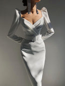 Vestido Longo Manga Comprida Natal