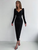 Vestido Longo Manga Comprida Natal