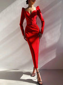 Vestido Longo Manga Comprida Natal