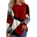 Blusa de Luxo Geométrica Manga Longa